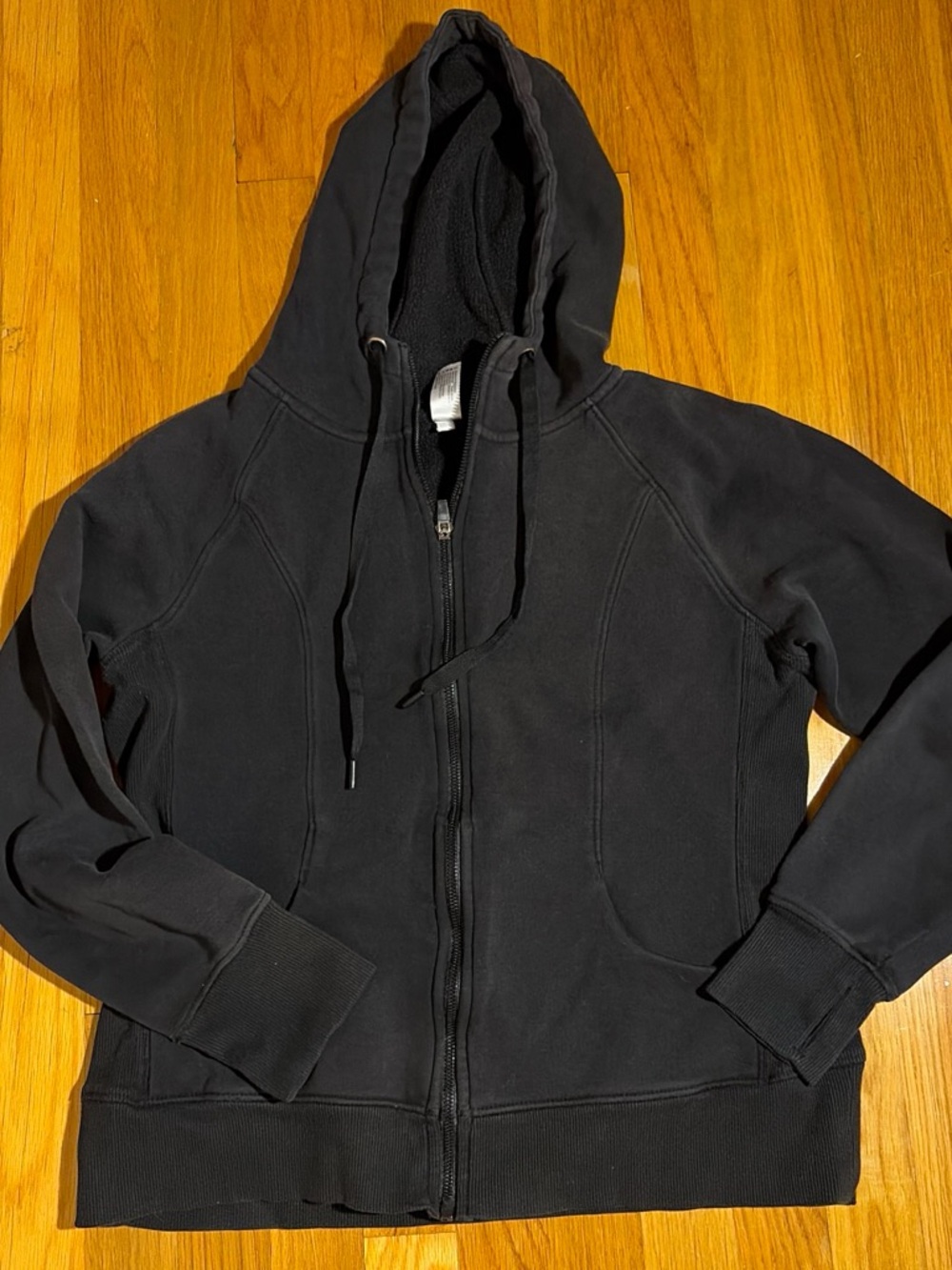 Black Zip-Up Hoodie Sweatshirt - Women